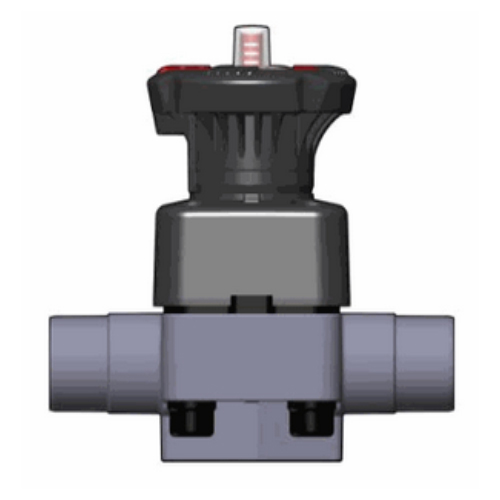 ABS Membranventil, Klebestutzen, FPM Membrane