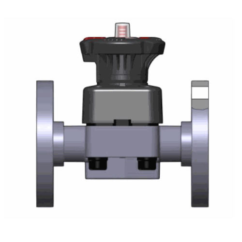 PVC U Membranventil DK DIALOCK®, Festflansch, EPDM Ausführung